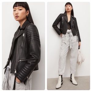 All Saints Papin leather biker jacket